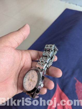 Tissot watch and leather wallet combo